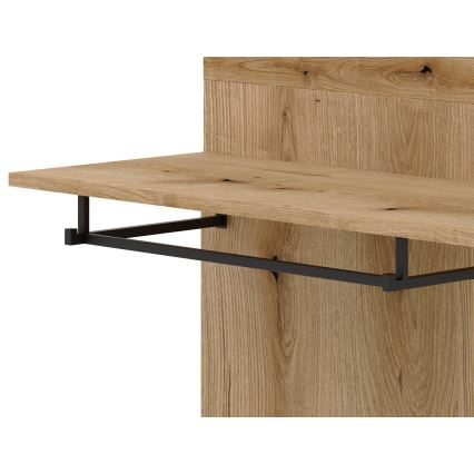 Ściana przedpokoju z lustrem SVEN, brąz/grafit