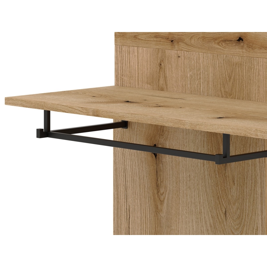 Ściana przedpokoju z lustrem SVEN, brąz/grafit