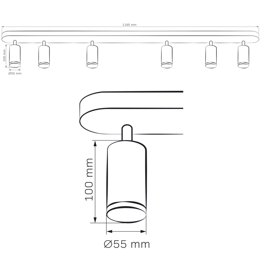 Ściemniacz LED RGBW punktowe oświetlenie łazienkowe TURYN 6xGU10/6,5W/230V 2700-6500K Wi-Fi IP44 białe