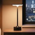 Ściemnialna ładowalna lampka biurkowa NEW YORK LED/1,8W/5V 2700K/4000K/6500K 1200 mAh czarna