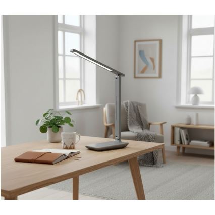 Ściemnialna lampa biurkowa LED NOBLITE N LED/7W/230V 3000/4000/6500K szara