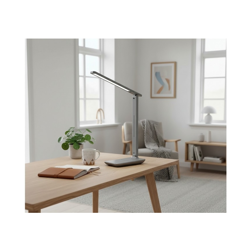 Ściemnialna lampa biurkowa LED NOBLITE N LED/7W/230V 3000/4000/6500K szara