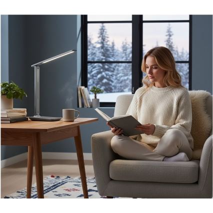 Ściemnialna lampa biurkowa LED NOBLITE N LED/7W/230V 3000/4000/6500K szara