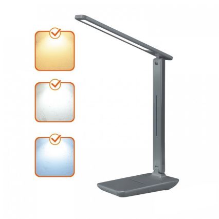 Ściemnialna lampa biurkowa LED NOBLITE N LED/7W/230V 3000/4000/6500K szara