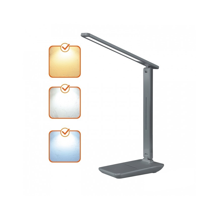Ściemnialna lampa biurkowa LED NOBLITE N LED/7W/230V 3000/4000/6500K szara