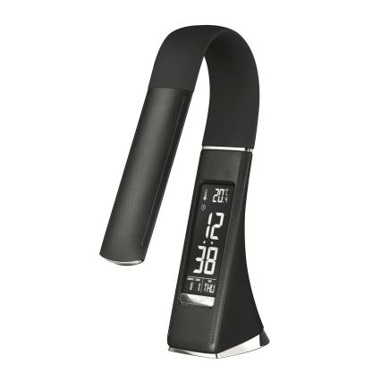 Dotykowa ściemniana lampa biurkowa LED z wyświetlaczem LED/10W/5V czarna