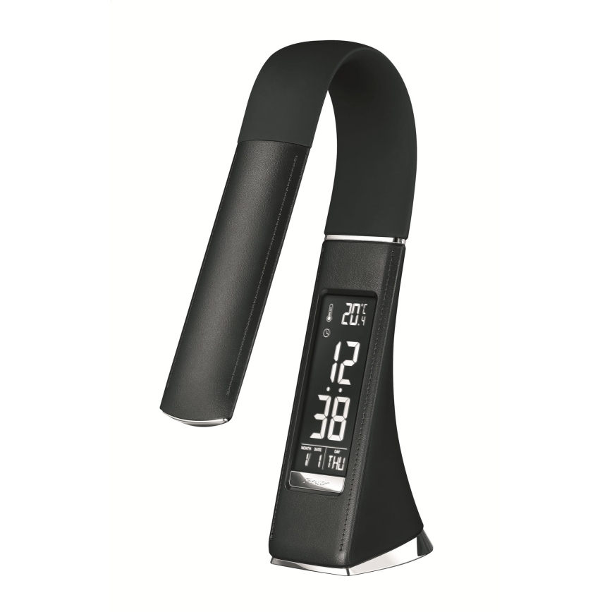 Dotykowa ściemniana lampa biurkowa LED z wyświetlaczem LED/10W/5V czarna