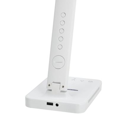 Lampa stołowa LED z funkcją ściemniania i ładowaniem bezprzewodowym QI, wyświetlacz i port USB LED/7W/230V 3000-6000K białe