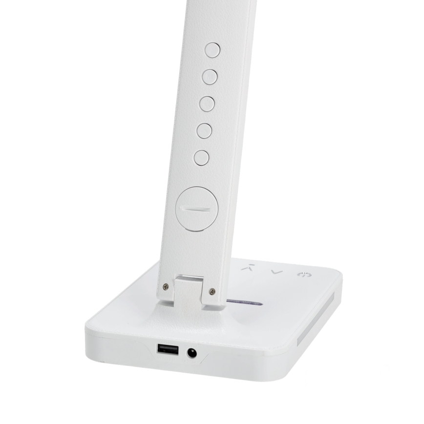 Lampa stołowa LED z funkcją ściemniania i ładowaniem bezprzewodowym QI, wyświetlacz i port USB LED/7W/230V 3000-6000K białe