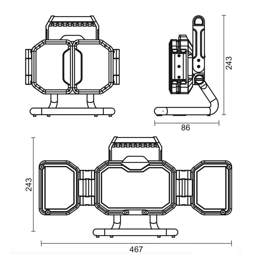 Ściemnialna lampa robocza LED/50W/5V 12000 mAh IP54