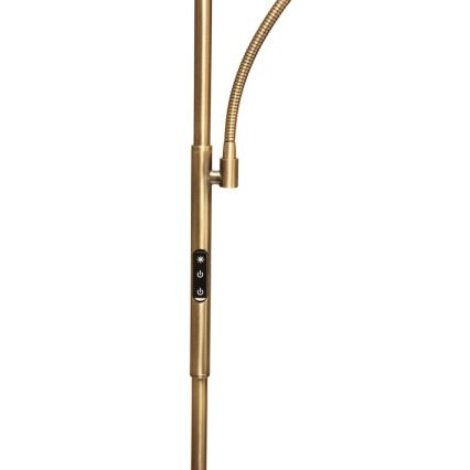 Ściemnialna lampa stojąca LED NORA LED/25W/230V 2200/3000/4000K + LED/5W 3000K złota + z pilotem