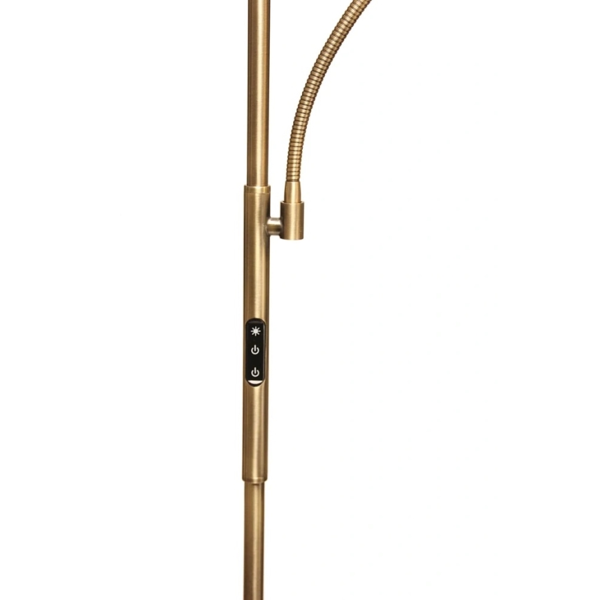 Ściemnialna lampa stojąca LED NORA LED/25W/230V 2200/3000/4000K + LED/5W 3000K złota + z pilotem