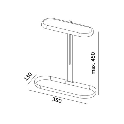 LED ściemnialna lampka biurkowa do uprawy roślin VERDI LED/12W/230V 4500K CRI 95 biały