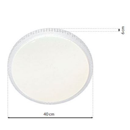 Ściemnialna oprawa sufitowa LED CRUZ/40W/230V 2000 lm + zdalne sterowanie
