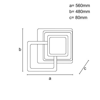 Ściemnialna lampa sufitowa LED/105W/230V 3000-6500K + pilot zdalnego sterowania