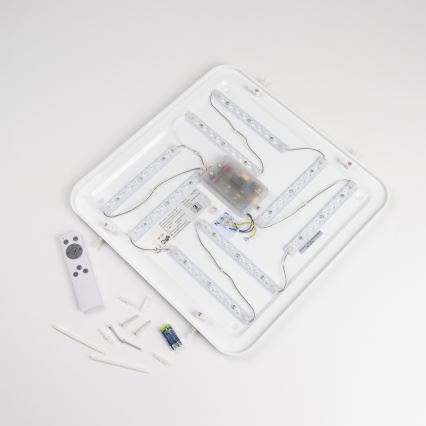 Ściemnialna lampa sufitowa LED/42W/230V 3000-6500K 49x49 cm biała + pilot zdalnego sterowania