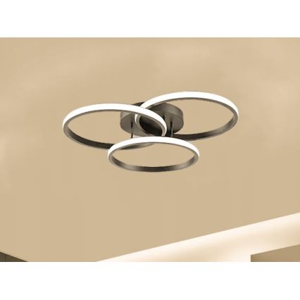 LED ściemnialna lampa sufitowa LED/70W/230V 3000-6500K czarna + pilot zdalnego sterowania