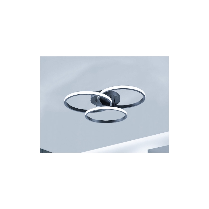 LED ściemnialna lampa sufitowa LED/70W/230V 3000-6500K czarna + pilot zdalnego sterowania