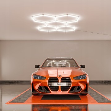 Ściemnialna lampa sufitowa LED HEXAGON LED/192W/85-265V 5000K 160x221 cm CRI 90 IP54 biała