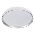 Ściemnialna lampa sufitowa LED LIXAN LED/65W/230V 3000-6500K śr. 48,6 cm biała/srebrna + pilot zdalnego sterowania