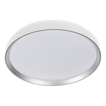 Ściemnialna lampa sufitowa LED LIXAN LED/65W/230V 3000-6500K śr. 48,6 cm biała/srebrna + pilot zdalnego sterowania