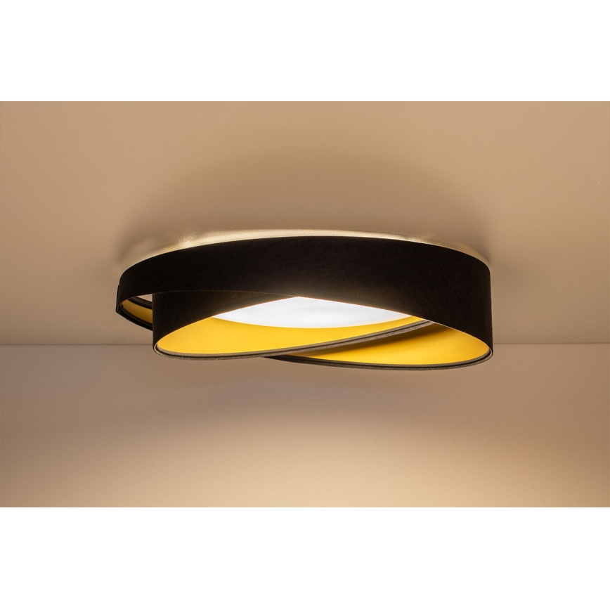 Ściemnialna lampa sufitowa LED SMART GALAXY MODERN LED/24W/230V 3000-6500K śr. 55 cm czarna/złota + pilot zdalnego sterowania