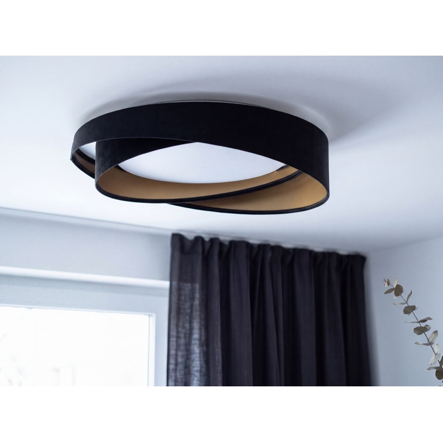 Ściemnialna lampa sufitowa LED SMART GALAXY MODERN LED/24W/230V 3000-6500K śr. 55 cm czarna/złota + pilot zdalnego sterowania