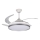 Ściemnialna lampa sufitowa LED z wentylatorem PLAVE LED/36W/230V 3000-6500K srebrna/biała + pilot zdalnego sterowania