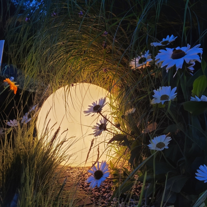 LED RGBW ściemnialna lampa zewnętrzna GLOBO 1xE27/9W/230V 2700-6500K Ø 30 cm IP44 Wi-Fi