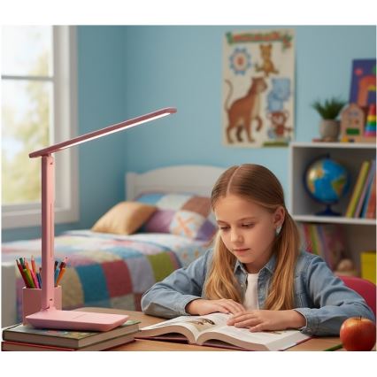Ściemnialna lampka biurkowa NOBLITE N LED/7W/230V 3000/4000/6500K różowa