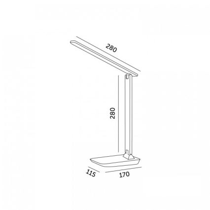 Ściemnialna lampka biurkowa NOBLITE N LED/7W/230V 3000/4000/6500K różowa