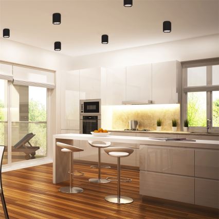LED RGBW ściemnialna oprawa punktowa JUPITER 1xE27/6,5W/230V 2700-6500K Wi-Fi śr. 9,8 cm czarna