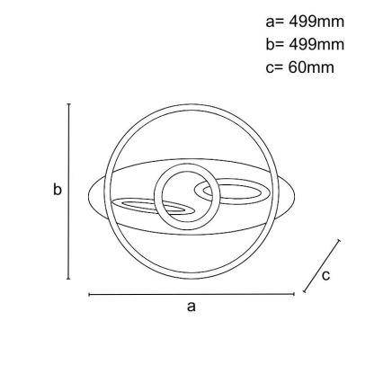 Ściemnialna oprawa sufitowa LED/105W/230V 3000-6500K + pilot zdalnego sterowania