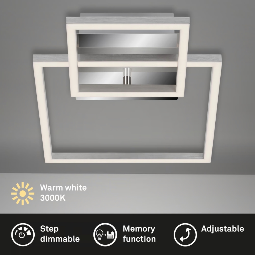 Ściemnialna oprawa sufitowa LED/12W/230V 3000K matowy chrom