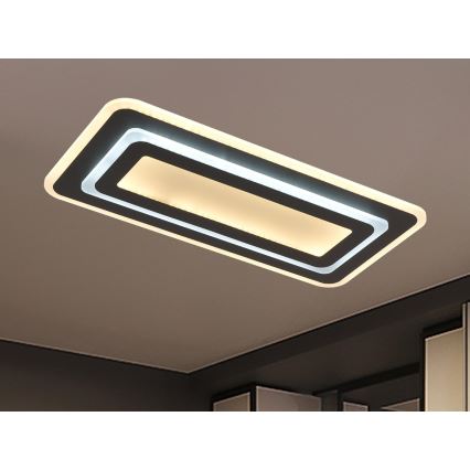 LED Ściemnialna oprawa sufitowa LED/85W/230V 3000-6500K czarna + pilot