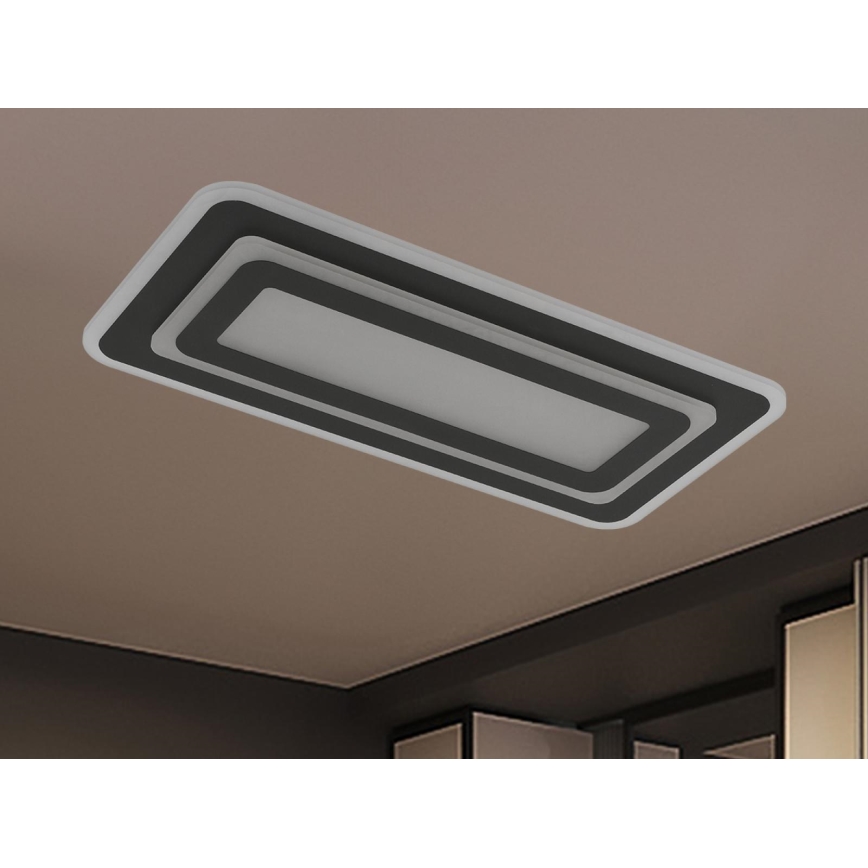LED Ściemnialna oprawa sufitowa LED/85W/230V 3000-6500K czarna + pilot