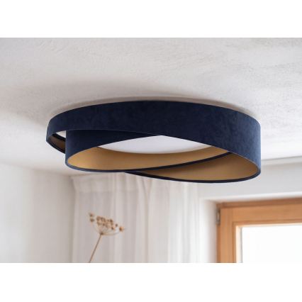 Ściemnialna lampa sufitowa LED SMART GALAXY MODERN LED/24W/230V 3000-6500K śr. 55 cm niebieska/złota + pilot zdalnego sterowania