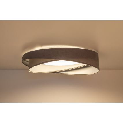 Ściemnialna lampa sufitowa SMART GALAXY MODERN LED/24W/230V 3000-6500K śr. 55 cm szary/srebrny + pilot zdalnego sterowania