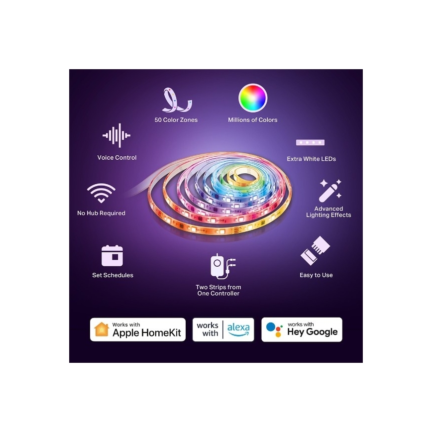 Ściemnialna taśma LED RGBW 5 m LED/24W/230V Wi-Fi