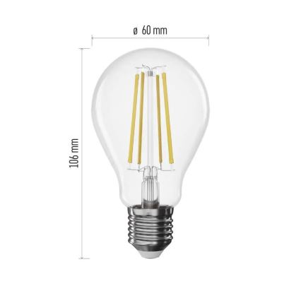 Ściemnialna žarówka LED FILAMENT A60 E27/7,5W/230V 4000K