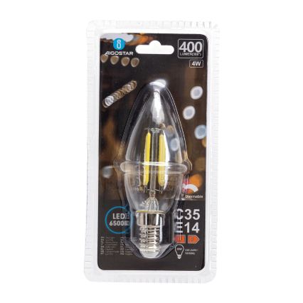Ściemnialna żarówka LED FILAMENT C35 E14/4W/230V 6500K - Aigostar