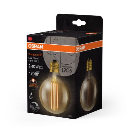 Ściemnialna żarówka LED filamentowa E27/5,8W/230V 2200K - Osram