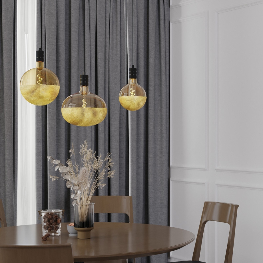 Ściemnialna żarówka LED filamentowa z kloszem E27 4W 230V 1800K złota CRI 90