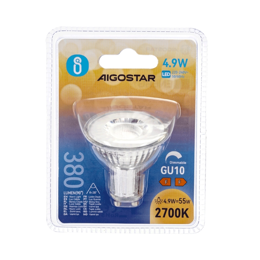 Ściemnialna żarówka LED GU10/4,9W/230V 2700K - Aigostar