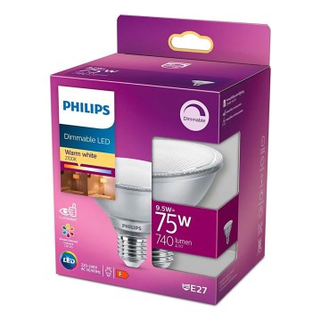 Ściemnialna żarówka LED Philips E27/9,5W/230V 2700K