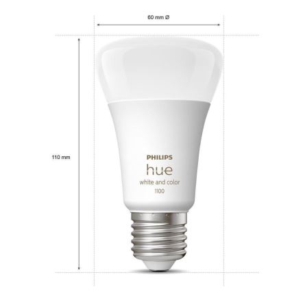 Ściemnialna żarówka LED Philips Hue White And Color Ambiance A60 E27/9W/230V 2000-6500K