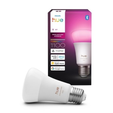 Ściemnialna żarówka LED Philips Hue WHITE AND COLOR AMBIANCE E27/8,1W/230V 1000-20000K
