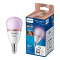 Ściemnialna żarówka LED RGB Philips SMART P45 E14/4,9W/230V 2200-6500K CRI 90