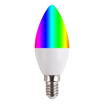 Ściemnialna żarówka LED RGBW E14/5,5W/230V 3000-6500K Wi-Fi Tuya