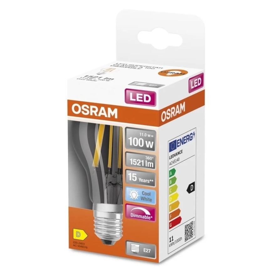 Ściemnialna żarówka LED SUPERSTAR VINTAGE E27/11W/230V 4000K - Osram